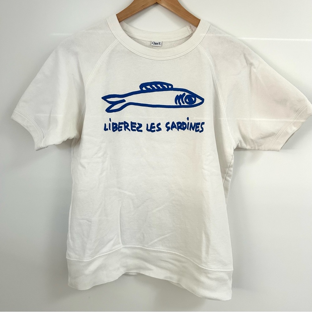 Clare V Liberez les Sardines sweatshirt
Size Small